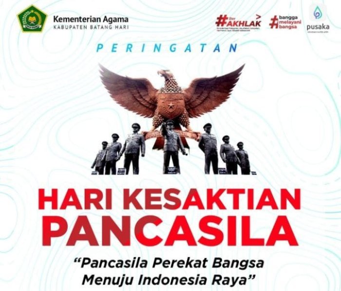 Guru dan Pegawai Minsamer, Siap Upacara Hari Kesaktian Pancasila di Kantor Kemenag Merangin