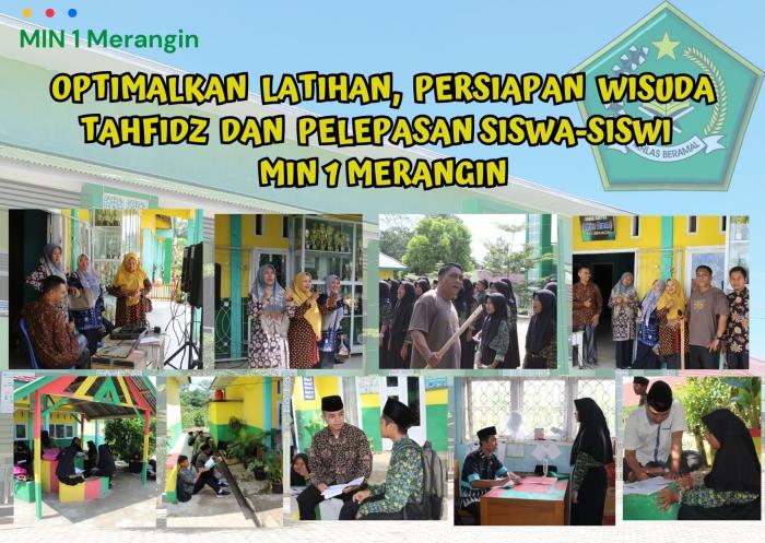 OPTIMALKAN LATIHAN, PERSIAPAN WISUDA TAHFIDZ DAN PELEPASAN SISWA-SISWI KELAS VI.