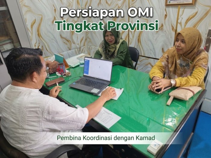 Pembina OMI MIN 1 Merangin Koordinasi Intensif Dengan Kamad, Persiapan OMI Tingkat Provinsi Pembina OMI MIN 1 Merangin Koordinasi Intensif Dengan Kamad, Persiapan OMI Tingkat Provinsi