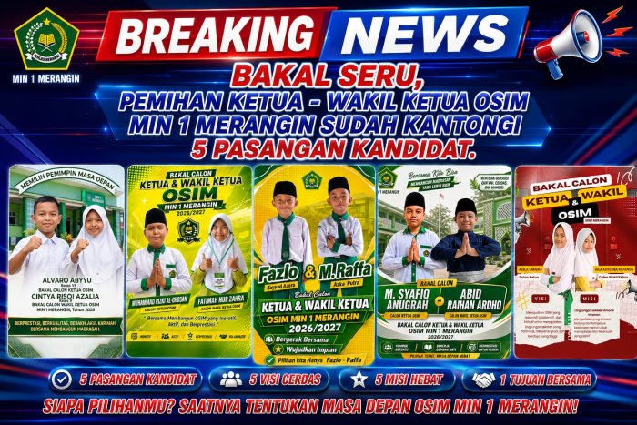 5 Pasangan Kandidat Siap Bertarung di Pemilihan OSIM MIN 1 Merangin
