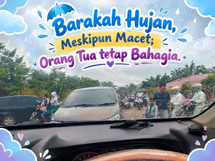 Hujan Berkah Kota Bangko, Meski Macet di Gerbang MIN 1 Merangin Berubah Jadi Senyum Bahagia Orang Tua Hujan Berkah Kota Bangko, Meski Macet di Gerbang MIN 1 Merangin Berubah Jadi Senyum Bahagia Orang Tua