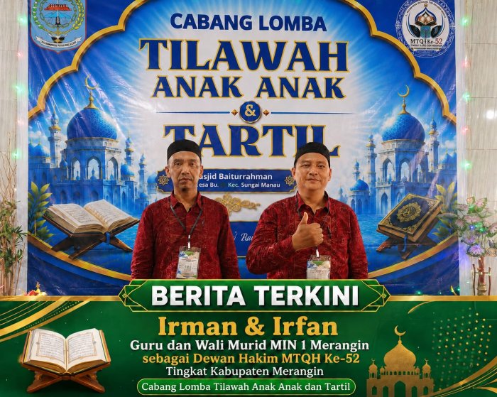 Guru dan Wali Murid MIN 1 Merangin Dipercaya Jadi Dewan Hakim MTQH Ke-52 Tingkat Kabupaten Merangin Guru dan Wali Murid MIN 1 Merangin Dipercaya Jadi Dewan Hakim MTQH Ke-52 Tingkat Kabupaten Merangin