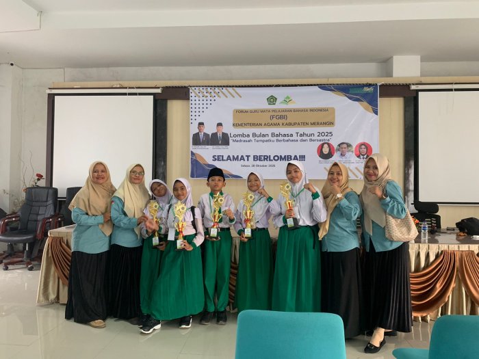 Siswa Siswi MIN 1 Merangin Kembali Borong Hadiah, Raih Juara di Lomba Bulan Bahasa 2025