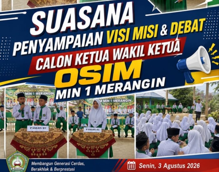 Debat Visi Misi OSIM MIN 1 Merangin, 8 Paslon Tampikan Program Unggulan