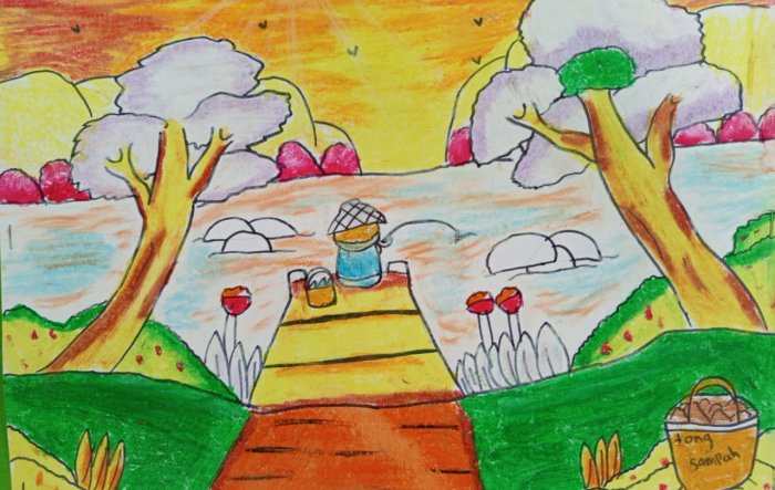 Luar Biasa! Hasil Lukisan Fattan, Siswa Kelas 1 Ibnu Khaldun MIN 1 Merangin, Menghebohkan Semua Orang