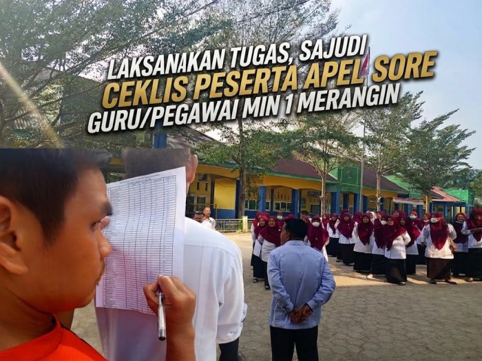 Sajudi Jalankan Tugas dengan baik, Apel Sore MIN 1 Merangin Berlansung Tertib. Sajudi Jalankan Tugas dengan baik, Apel Sore MIN 1 Merangin Berlansung Tertib.
