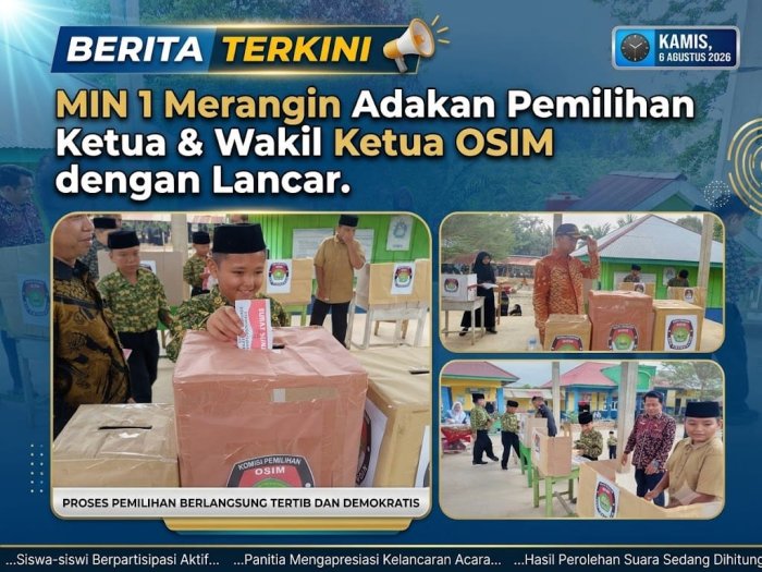 Pemilu OSIM Pertama MIN 1 Merangin Berlansung Sukses.