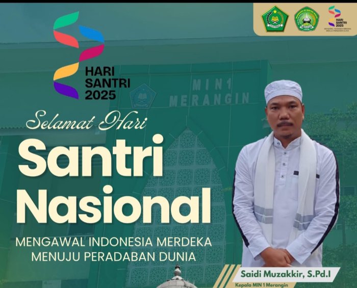 Kepala MIN 1 Merangin Mengucapkan Selamat Hari Santri Nasional 2025