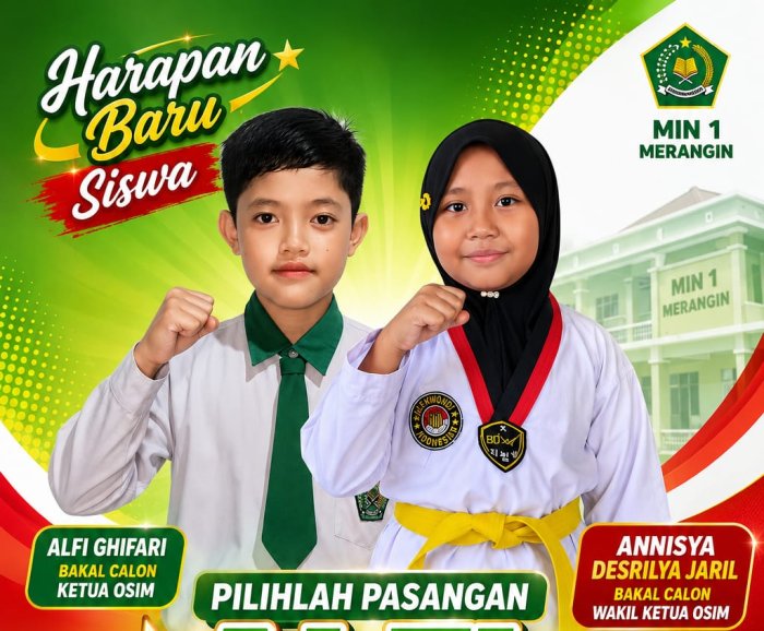 Pasangan Baru, Alfi & Annisa Siap Maju Pemilihan OSIM MIN 1 Merangin 2026/2027 Pasangan Baru, Alfi & Annisa Siap Maju Pemilihan OSIM MIN 1 Merangin 2026/2027