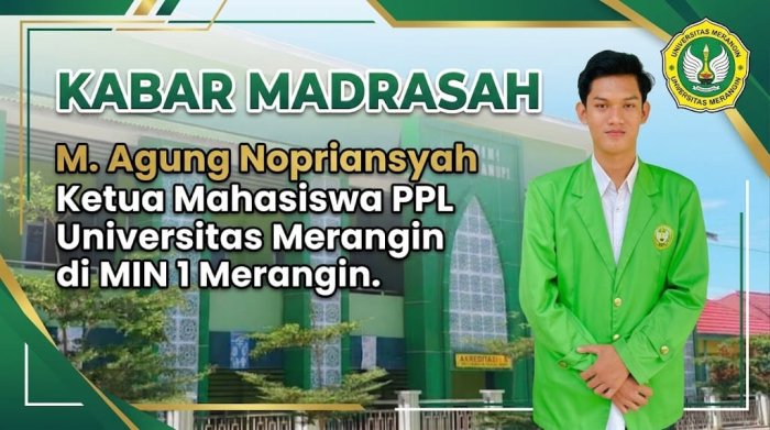 M. Agung Nopriyansyah Ketua Mahasiswa PPL Universitas Merangin di MIN 1 Merangin M. Agung Nopriyansyah Ketua Mahasiswa PPL Universitas Merangin di MIN 1 Merangin