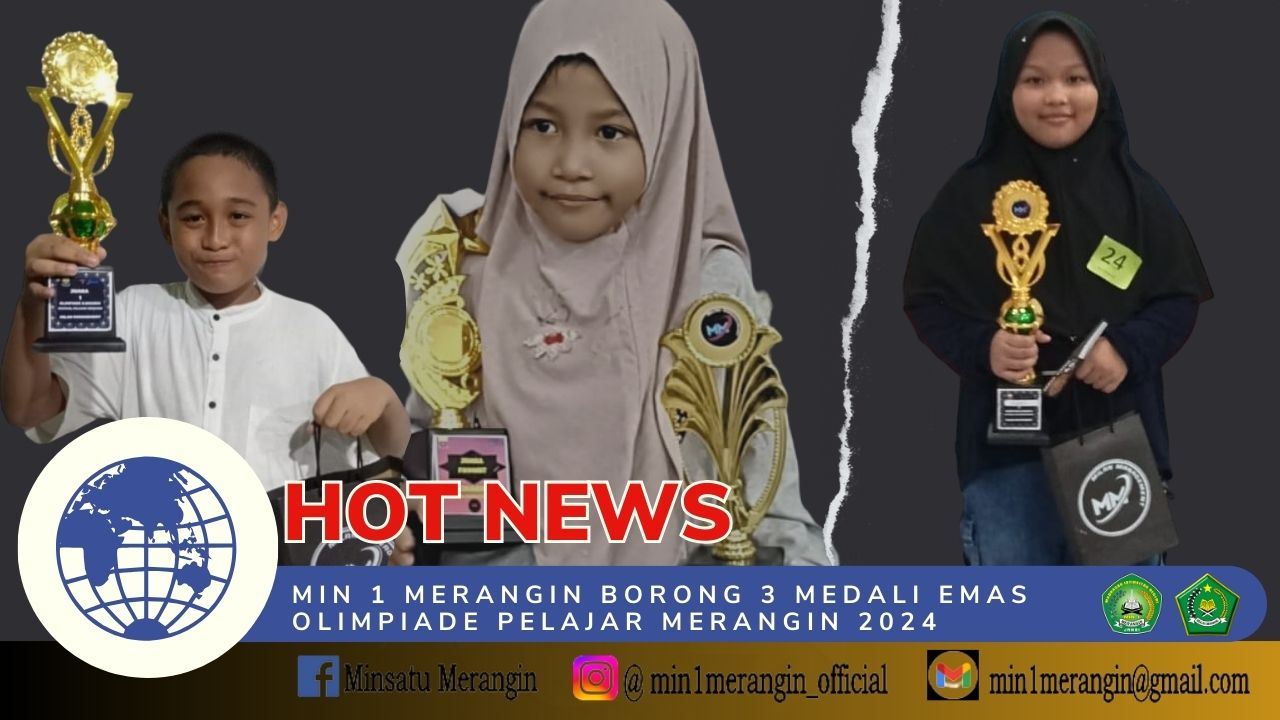 MIN 1 MERANGIN BORONG  3 MEDALI EMAS OLIMPIADE PELAJAR MERANGIN 2024