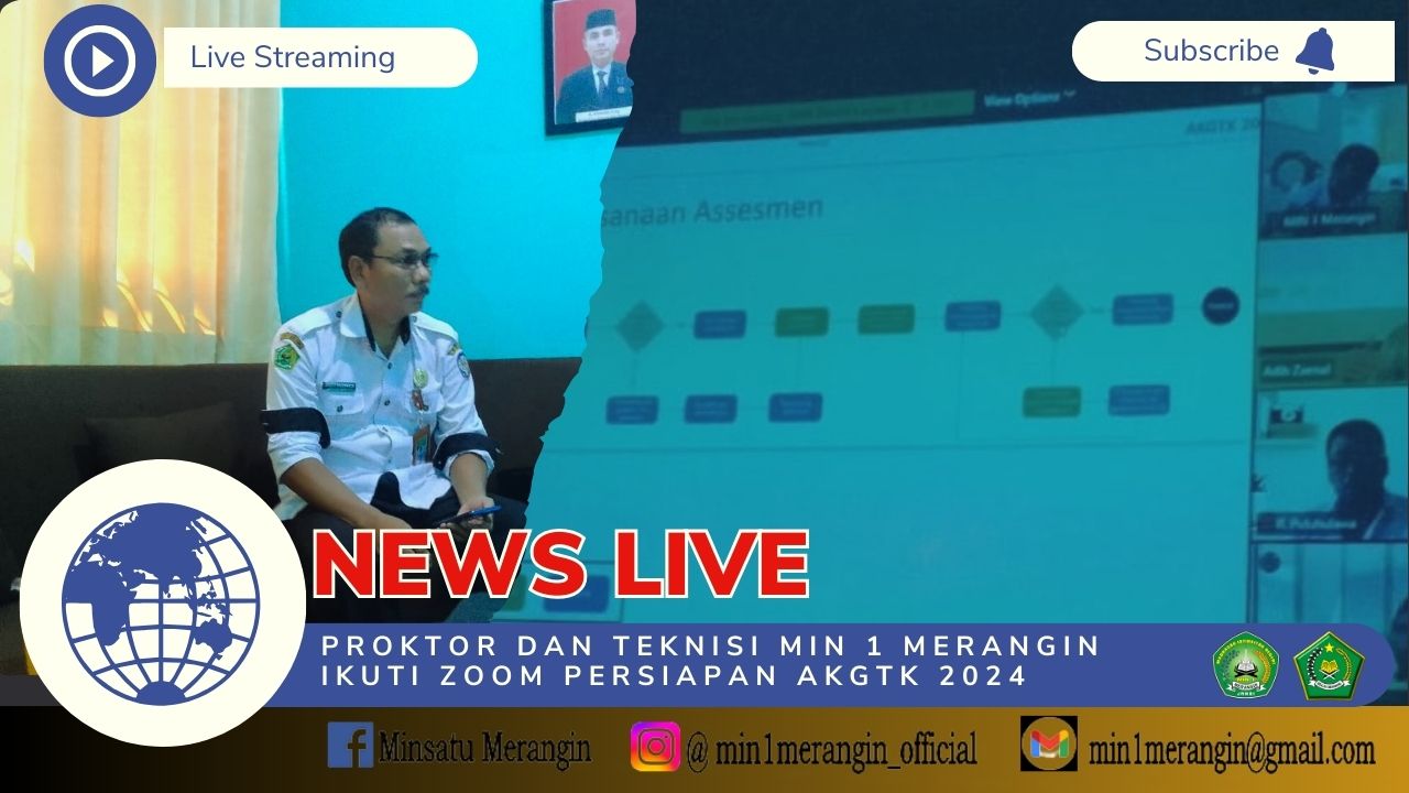 PROKTOR DAN TEKNISI MIN 1 MERANGIN IKUTI ZOOM PERSIAPAN AKGTK TAHUN 2024