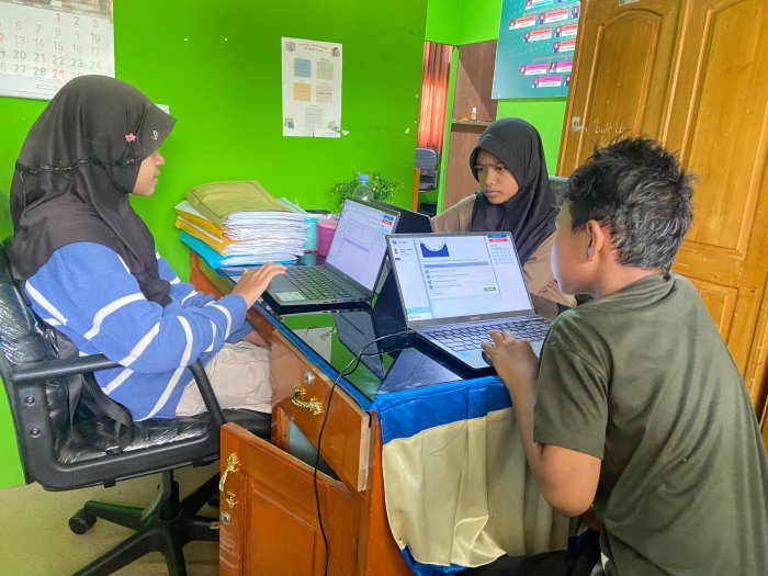 Simulasi OMI Siswa MIN 1 Merangin berlansung Pagi Minggu.