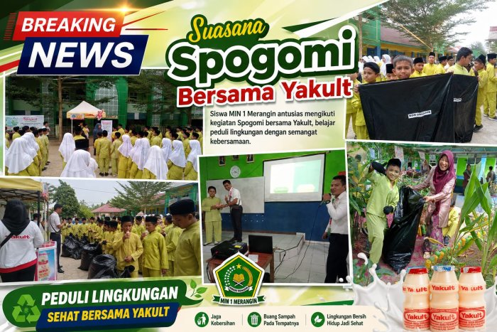 Kegiatan Spogomi Bersama Yakult dI MIN 1 Merangin, Bersih Lingkungan, Usus Sehat, Hidup Hebat Kegiatan Spogomi Bersama Yakult dI MIN 1 Merangin, Bersih Lingkungan, Usus Sehat, Hidup Hebat