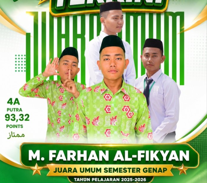 Alumni MIN 1 Merangin, Farhan Al Fikyan Raih Juara Umum di Ponpes Modern Al Kinanah Jambi Alumni MIN 1 Merangin, Farhan Al Fikyan Raih Juara Umum di Ponpes Modern Al Kinanah Jambi