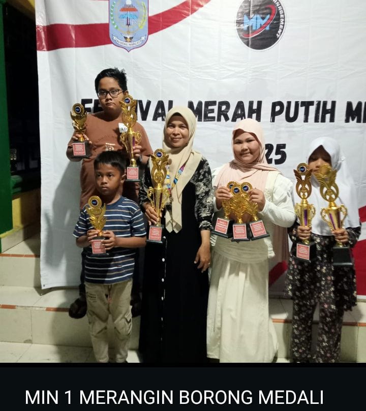 MIN 1 MERANGIN BORONG MEDALI OLIMPIADE MERAH PUTIH