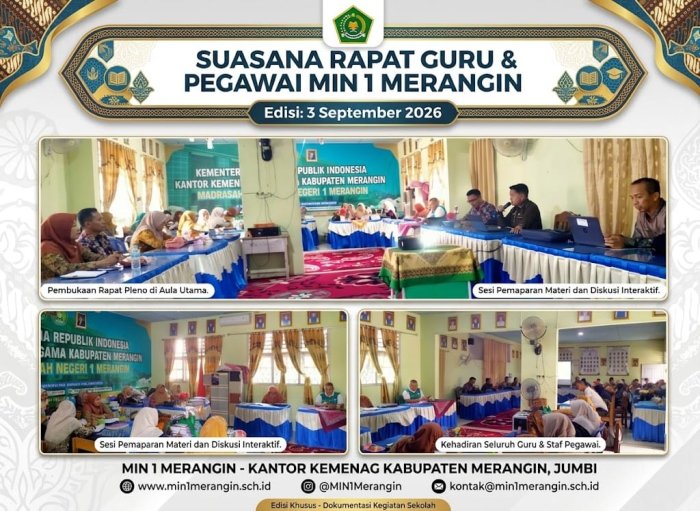Rapat Guru & Pegawai MIN 1 Merangin Evaluasi Kinerja & Matangkan 5 Agenda Besar September 2026 Rapat Guru & Pegawai MIN 1 Merangin Evaluasi Kinerja & Matangkan 5 Agenda Besar September 2026