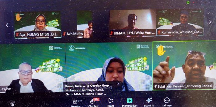 Korbid Humas MIN 1 Merangin, Ikuti Webinar Humas Level Up se Indonesia